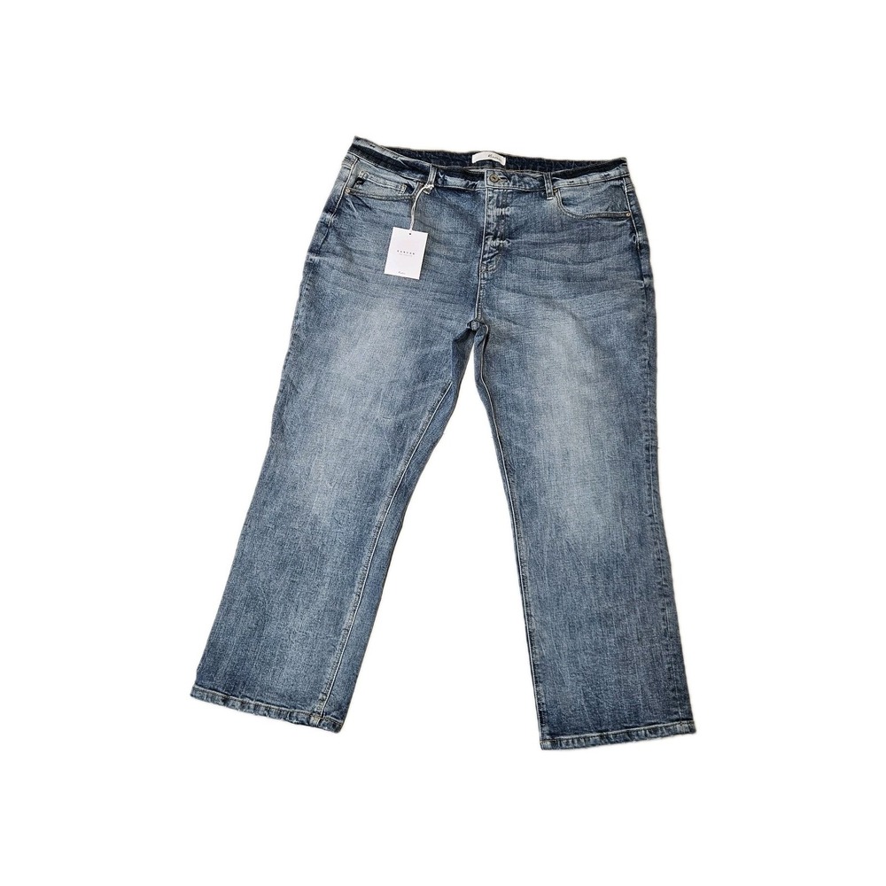 NEW KanCan Mikali High Rise Slim‎ Straight Denim Jeans Dark Wash Plus Size 22W